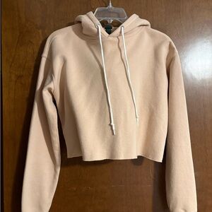 Peach Cropped Hoodie